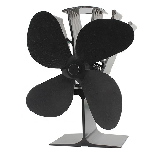 4-lopatkový tepelný krbový ventilátor na kamna 19cm.