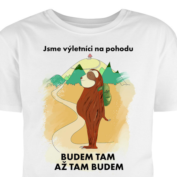 Tričko s lenochodem: výletník