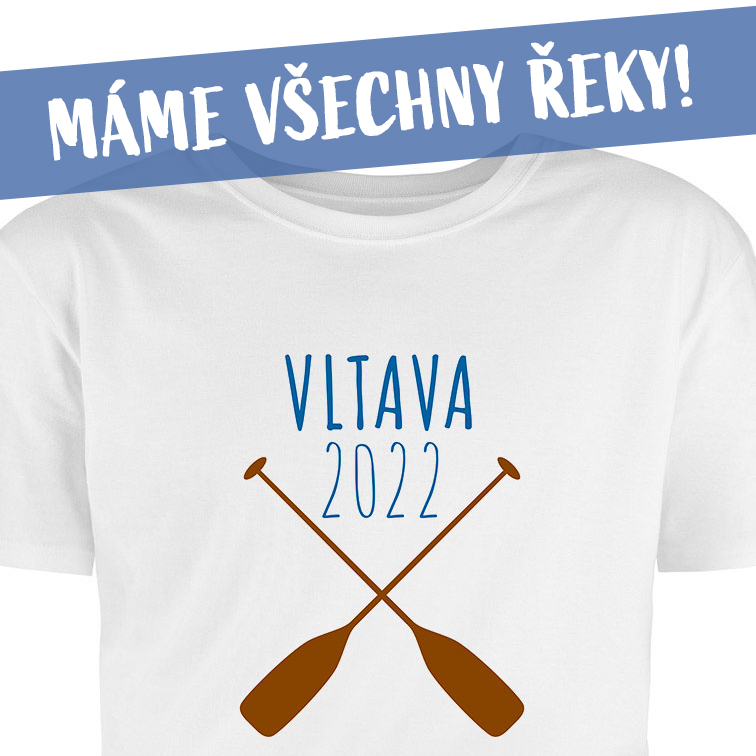 Vodácké tričko s potiskem: Vltava