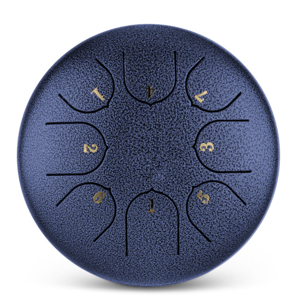 Tongue drum -  8' (20cm), 8 tón, F-dur - Tmavomodrá, s příslušenstvím
