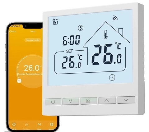 WIFI Termostat programovatelný týdenní HT047W-IE 16A s vnitřním a venkovním čidlem