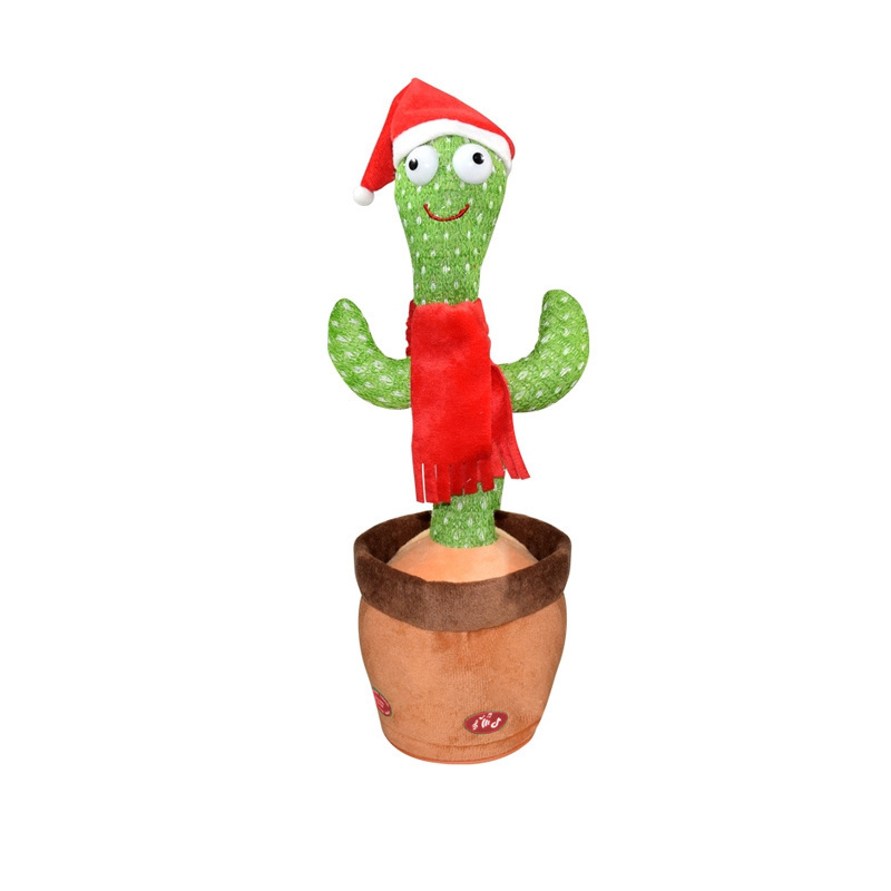 Vánoční Santa tančící a zpívající kaktus