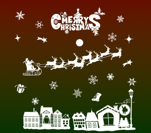 Vánoční samolepky na okno – opakovaně použitelné dekorace bez lepidla, slavnostní motivy