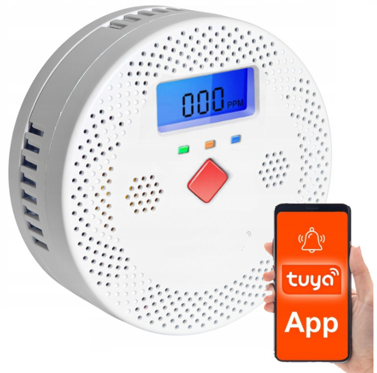 Wifi detektor Oxidu uhelnatého (CO) TUYA Smart CO-210 s certifikací EN50291-1
