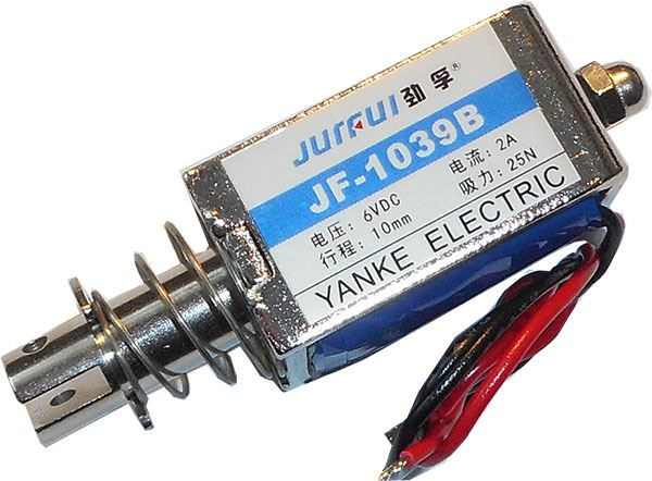 Elektromagnet tažný 24 V DC – tažná síla 25 N, zdvih 10 mm